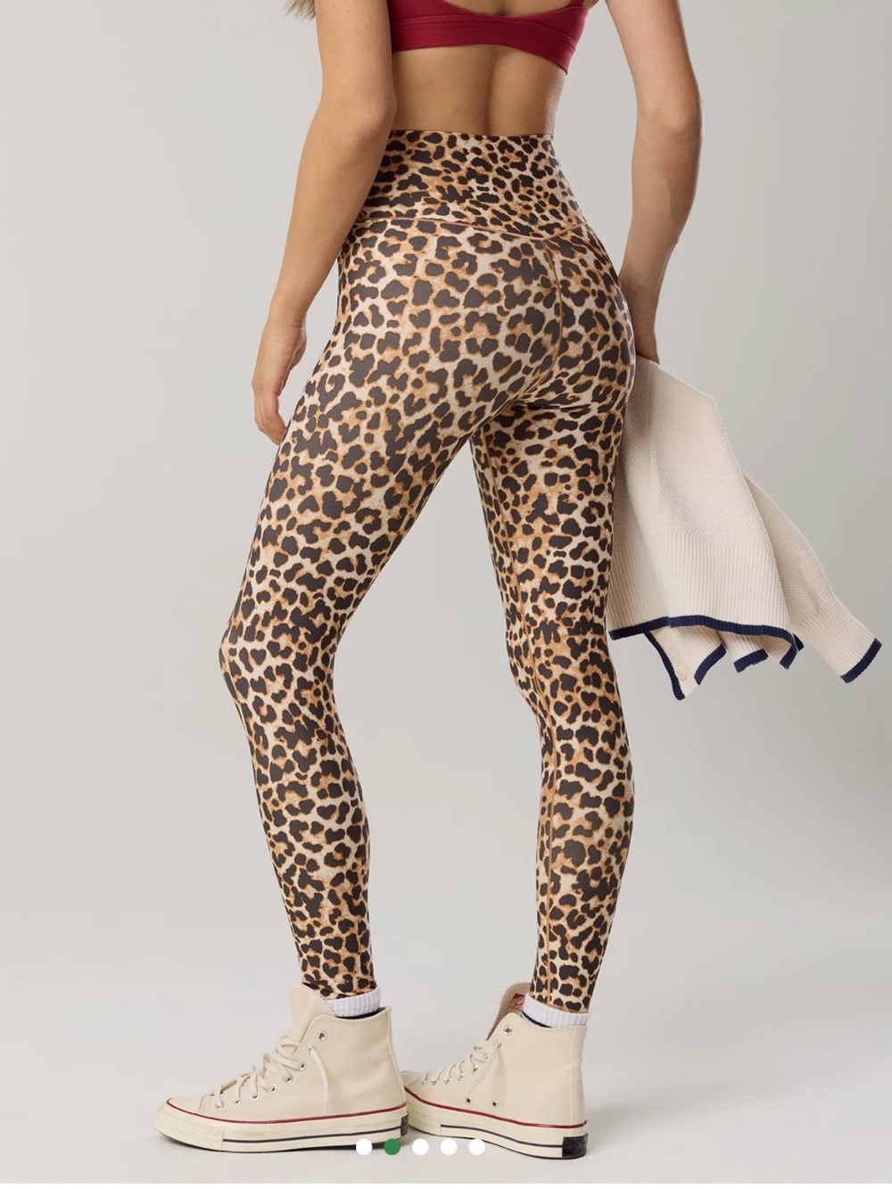 Aerie crossover leggings leopard print
